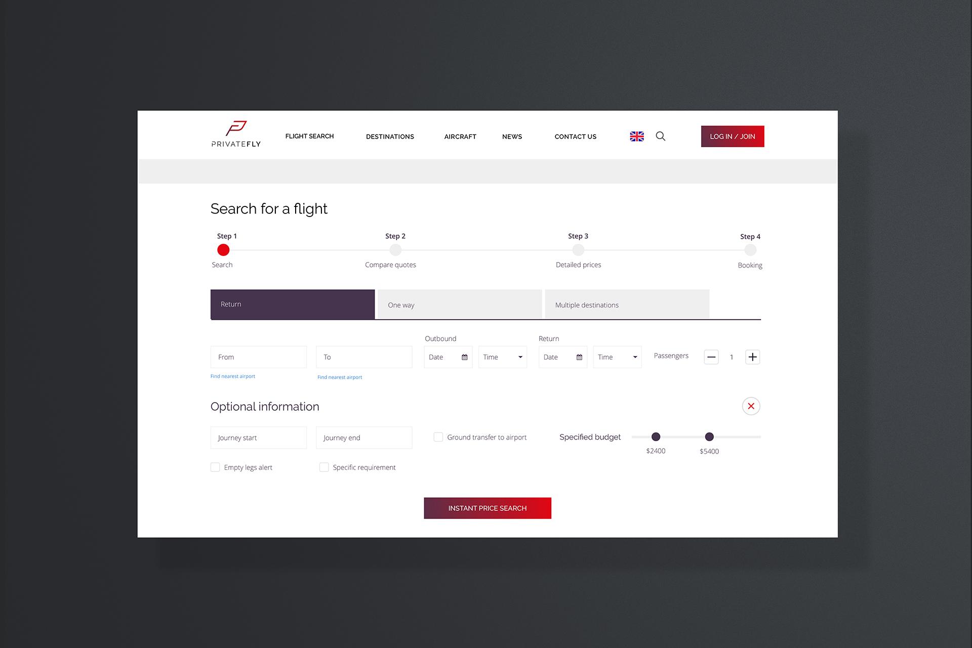 Example of work for PrivateFly