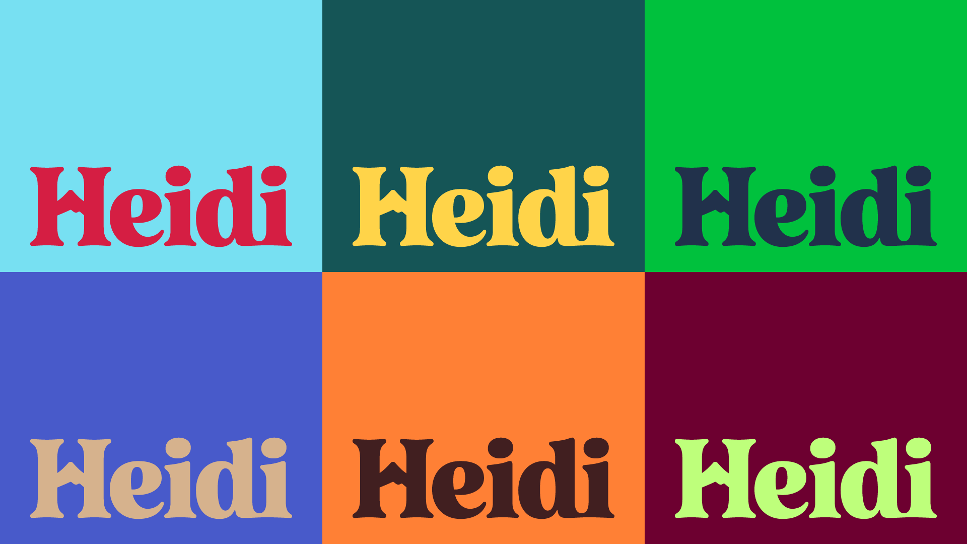 Example of work for Heidi