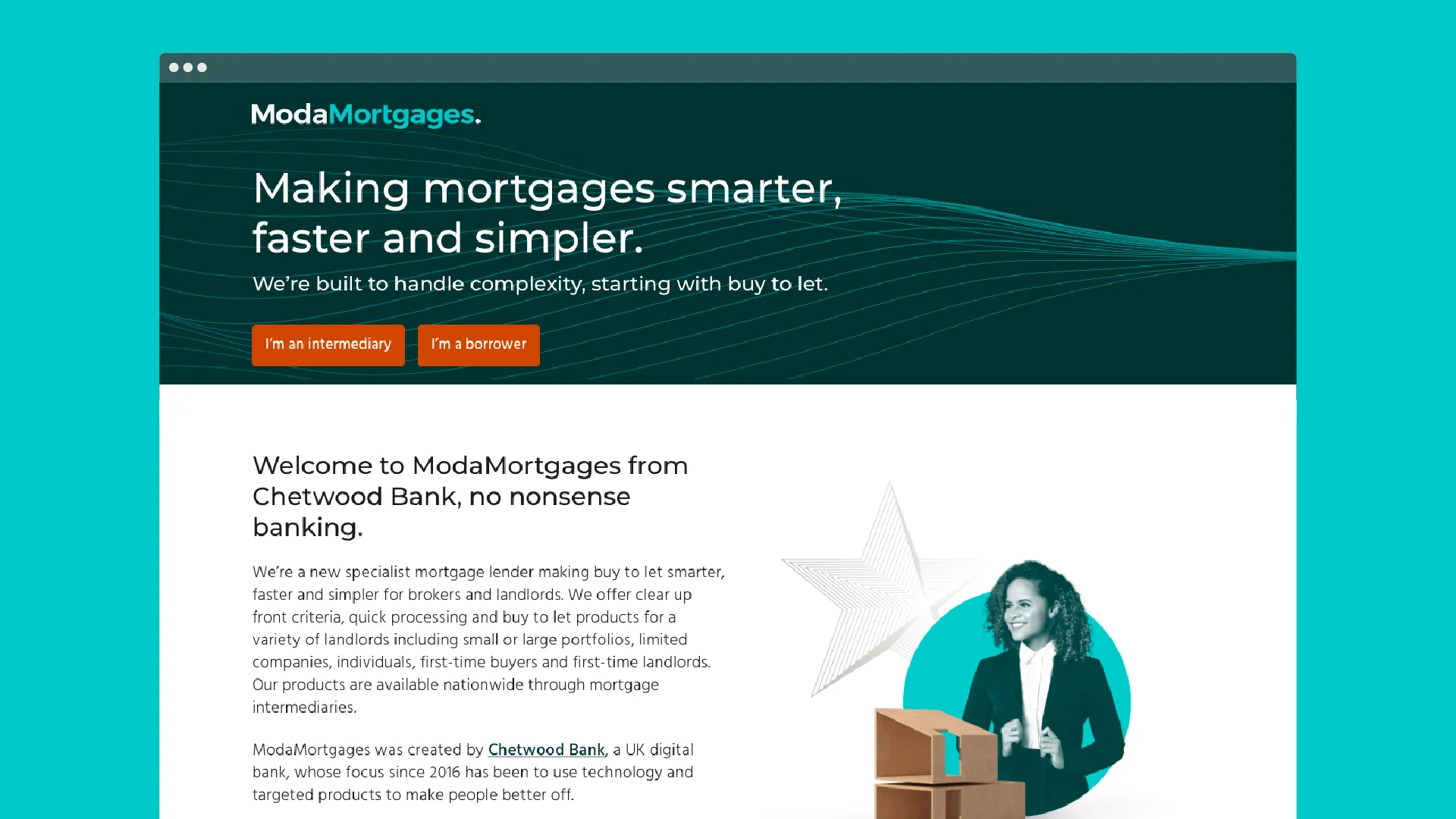Example of work for ModaMortgages