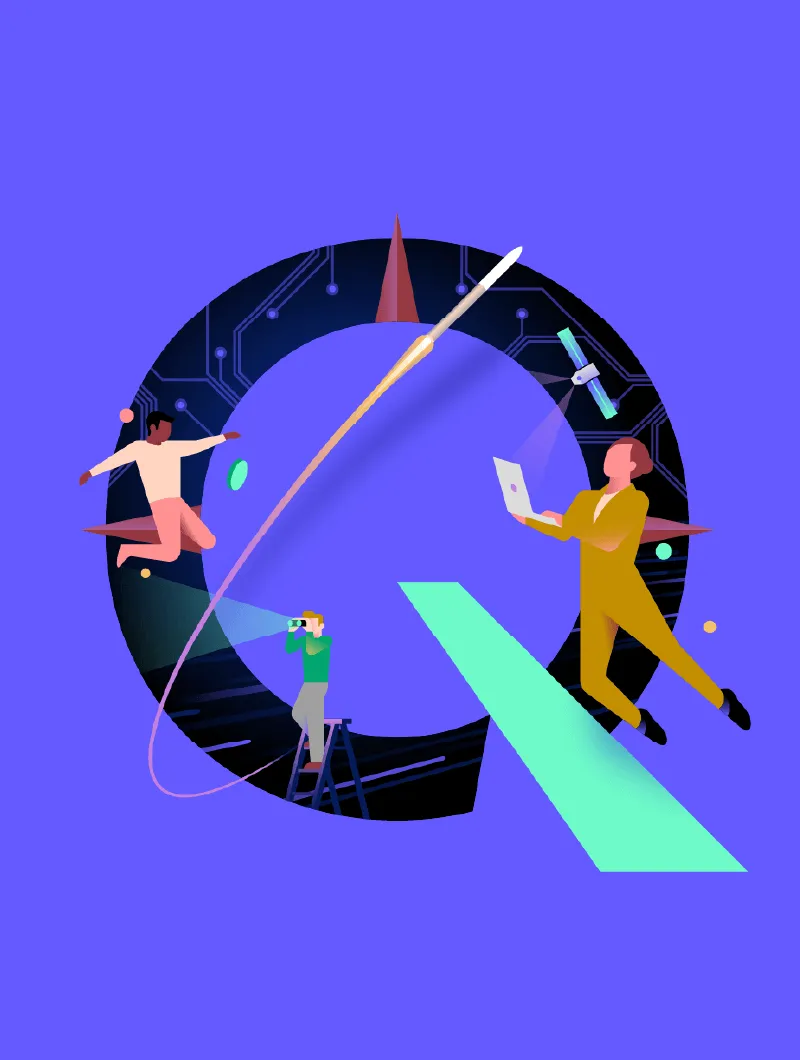 Image showcasing work for Qorus